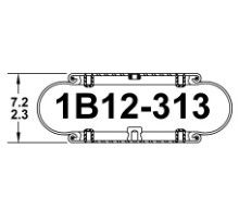 airbag complicato Contitech 64596 della sospensione dell'aria della molla pneumatica di 1B12-313 Goodyear singolo