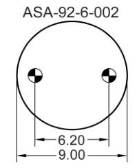 airbag complicato Contitech 64596 della sospensione dell'aria della molla pneumatica di 1B12-313 Goodyear singolo