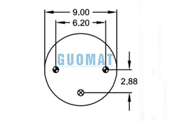 La molla pneumatica del lobo di rotolamento del Firestone W01-358-9031 muggisce la sospensione dell'aria del camion No.1T15M-0 con il pistone