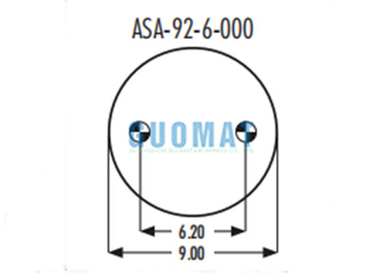 la sospensione di gomma dell'aria di 3B12-304 Goodyear insacca 0-200 PSI di campo di pressione per i veicoli automobilistici