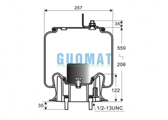 Firestone Airide Sostituzione Air Spring W01-358-9287 1T15 Air Bellow per camion Hendrickson