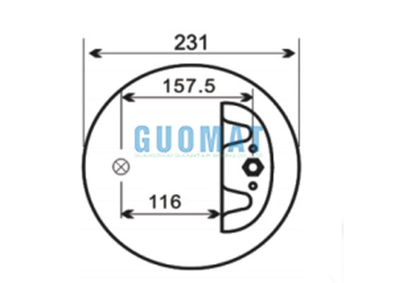 Firestone Airide Sostituzione Air Spring W01-358-9287 1T15 Air Bellow per camion Hendrickson