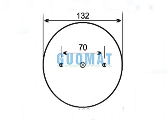 Borsa di gomma industriale del ponte aereo della molla pneumatica W01-358-3400 2B7-540 Goodyear di muggito di Firestone