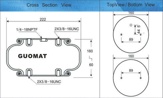 1B9-202 Goodyear Air Suspension Industrial Air Spring OEM 578913201 Dispositivi di posizione