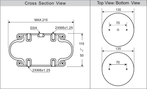 Vibrazione dell'aria Industrial Contitech FS120-9/ Rubber Air Bellow NO.1B 120-9