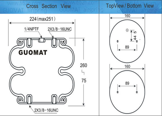 FD200-19 Contitech W013586910 Airbags a doppio avvolgimento Contitech Air Spring Industrial Air Spring