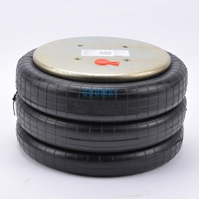 Primavera d'aria industriale 4xM10 viti GUOMAT NO. 3B7383-3/8 Bellow No.3B383 Diametro naturale 351mm