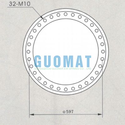 W01-358-7304 Isolatore a molla di piattaforma di alluminio Firestone con anello di flangia