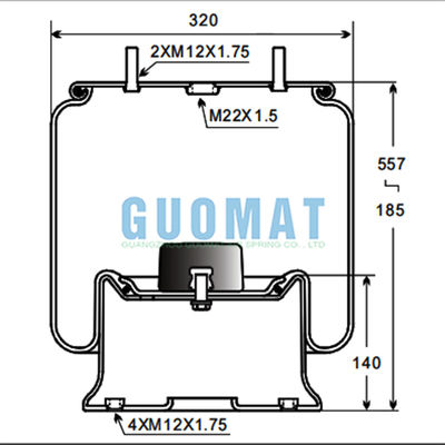Sospensione dell'aria del camion di muggito 1T19L-7 1R14-730 Goodyear dell'aria di W01-M58-6338 Firestone