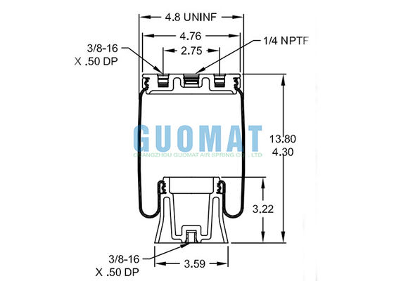 Sostituire Firestone W21-760-9000 SK6815P01 Contitech Air Ride sospensione molla per cabina camion