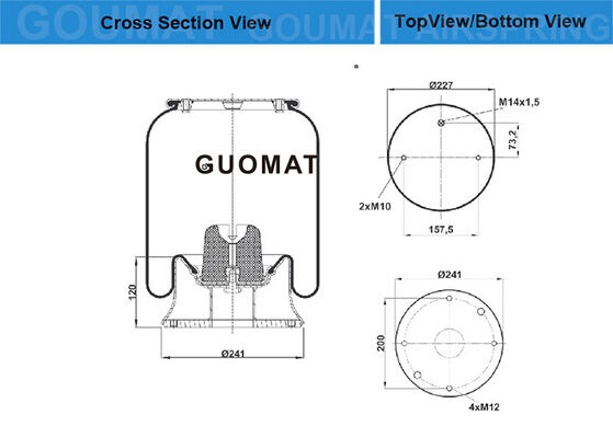 Firestone W01-S05-7283 degli airbag della primavera del camion di SCANIA per 1320151
