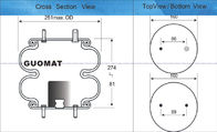 Doppia molla pneumatica industriale complicata Contitech FD 200-19 724 collegamento 1103-0019 del Firestone W01-358-6884