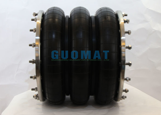 Airbag industriale triplo avvolguto LHF320/350-3 con flange in acciaio inossidabile