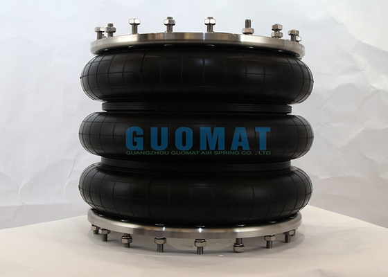 Airbag industriale triplo avvolguto LHF320/350-3 con flange in acciaio inossidabile