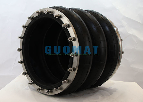 Airbag industriale triplo avvolguto LHF320/350-3 con flange in acciaio inossidabile