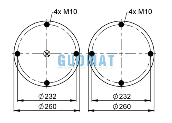 ContiTech originale FS 412-10 DS tipo avvolto Air Spring 12X1 Rubber Air Bellows