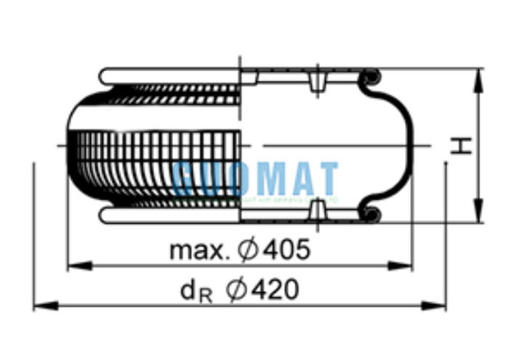 FS530-14 Attuatore d'aria Contitech 1B53014 molle d'aria convolte a strisce per attrezzature per lavanderia