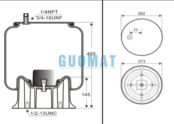W01-358-9580 Firestone Truck Air Ride Suspensione 4884N1P02 Contitech rimorchio Air Spring Bag