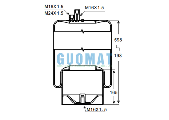 W01-M58-8513 Firestone Truck Parts 4390NP22 Contitech Sospensione Pneumatica a Labbro Rotante