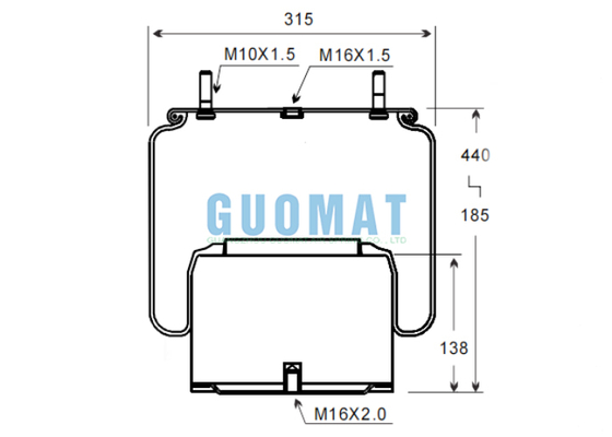 W01-M58-8722 Kit ammortizzatori ad aria per camion pesanti Firestone 1R12-712 Goodyear Air Balloon