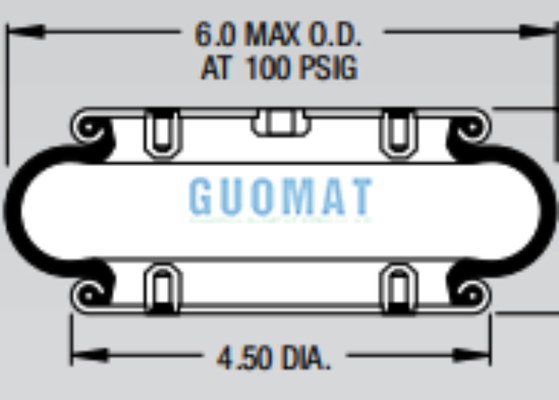 Molla pneumatica Firestone Style 16 a soffietto singolo W01-358-6996 in gomma naturale