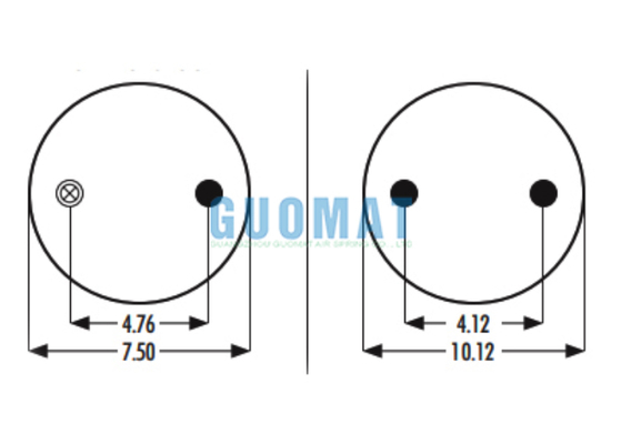 Molla pneumatica per camion Firestone W01-358-9415 1R11-018 Goodyear Air Suspension Pneumatique