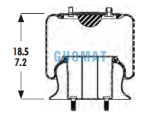 Molla pneumatica per camion Firestone W01-358-9415 1R11-018 Goodyear Air Suspension Pneumatique