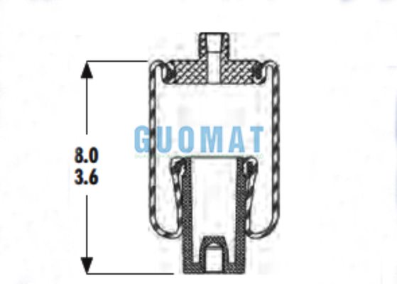 1S3-011 Goodyear Super Cushion Molla Pneumatica ASB-06-7-014 Ammortizzatore Sospensione Pneumatica Cabina con Pistone