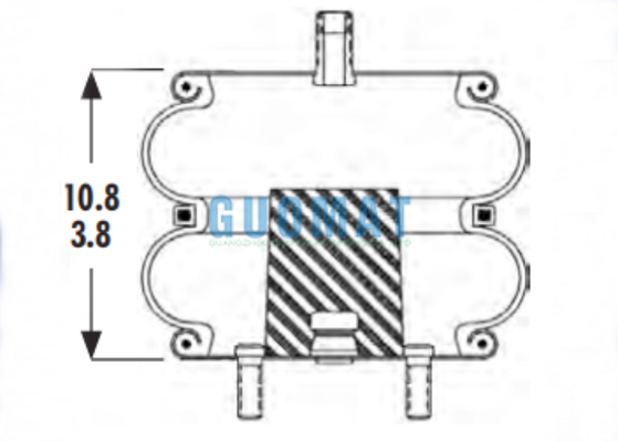 Molla pneumatica di sospensione Goodyear 2B9-230 FD 200-19 450 Contitech Helper Spring