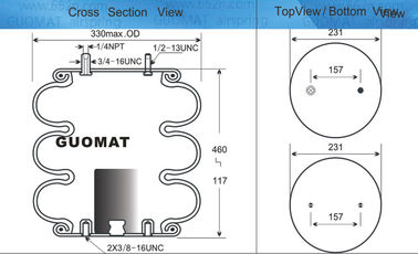 Molla pneumatica industriale del Firestone W01-358-8027 Histeer numero 200117