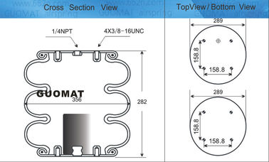 la molla pneumatica industriale 3B14-354 Goodyear muggisce il numero 578-93-3-350