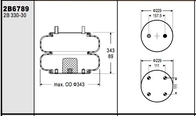 Molla pneumatica industriale TS16949 W01-358-6789 Contitech FD330-30 512 per Hendrickson 001503 AUS.
