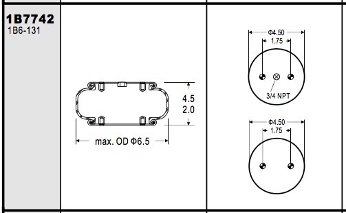 W01-358-7742 scelgono i soffietti complicati numero 131 della gomma della molla pneumatica