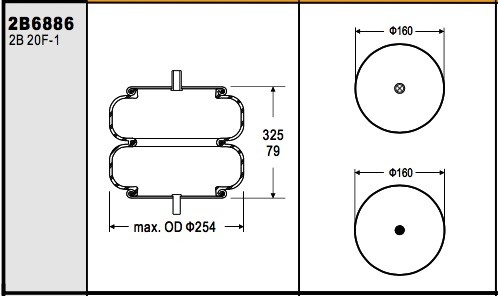 Watson &amp; Chalin # no. 20-1 dei soffietti del Firestone W013586886 della sospensione della molla pneumatica di AS-0058-1F