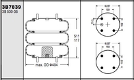 Airbag complicato W013587839 di triplo industriale della molla pneumatica per Euclide/Meritor E-FS7814
