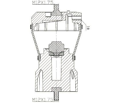 Assorbente di scosse d'aria in gomma di plastica e acciaio IVE-CO Front OEM 41019150 / 8169050 EUROTECH Eurostar