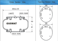 Due soffietti W01-M58-6101 della piega scelgono la presa d'aria complicata della molla pneumatica GUOMAT NO.1B53014 1/4 NPT