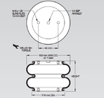 Airbag complicati del doppio del firestone W01-M58-6160 per i sistemi di trasferimento o del trasportatore