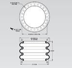 I FT 1330-35 RS flangiano airbag complicato triplo del diametro 16,50 di Ring Bolt Circle