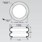 La molla pneumatica del Firestone W01-358-7230 disegna 215 due pieghe si riferisce a Contitech il FD 2870-30 RS