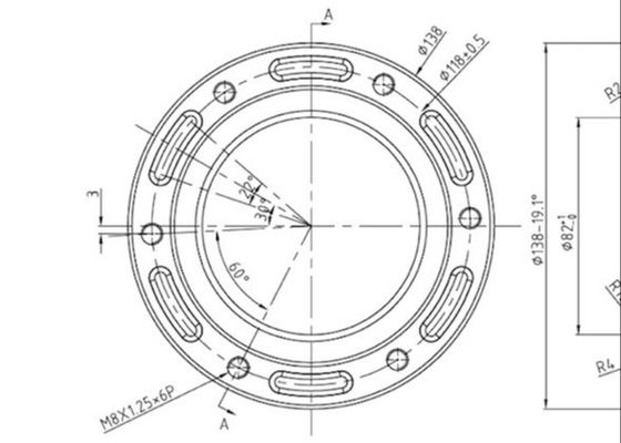 Collegamento di gomma industriale della flangia 1B5082 dei soffietti della molla pneumatica 1B5082 di TORPRESS 110 NO