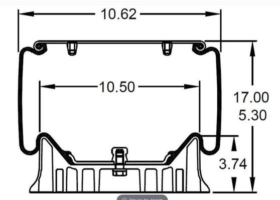 soffietti di gomma automobilistici della molla pneumatica della sospensione 1T9206 per il camion