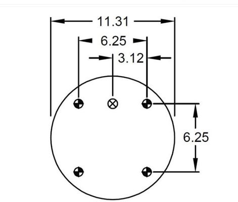 soffietti di gomma automobilistici della molla pneumatica della sospensione 1T9206 per il camion