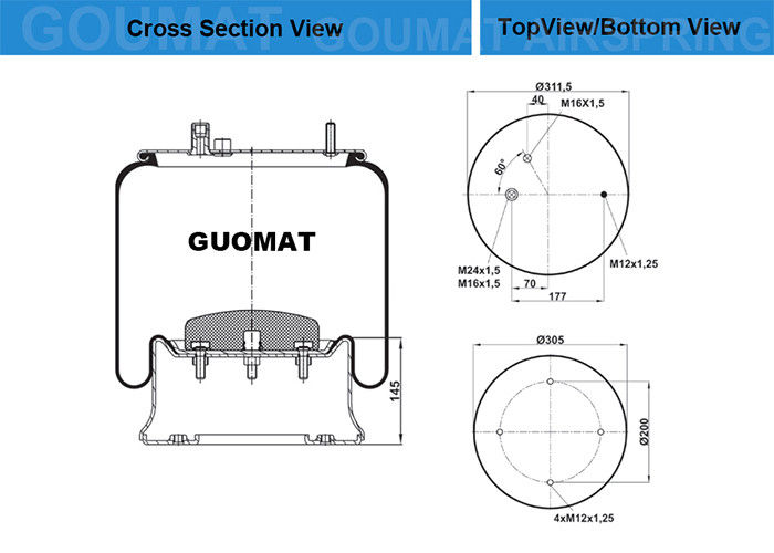 MB/901MB della molla pneumatica di French car CONTITECH 901 per French car V.I 5.010.052.722