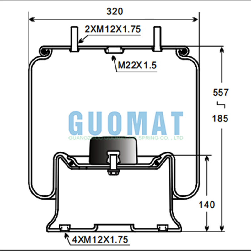 Sospensione dell'aria del camion di muggito 1T19L-7 1R14-730 Goodyear dell'aria di W01-M58-6338 Firestone