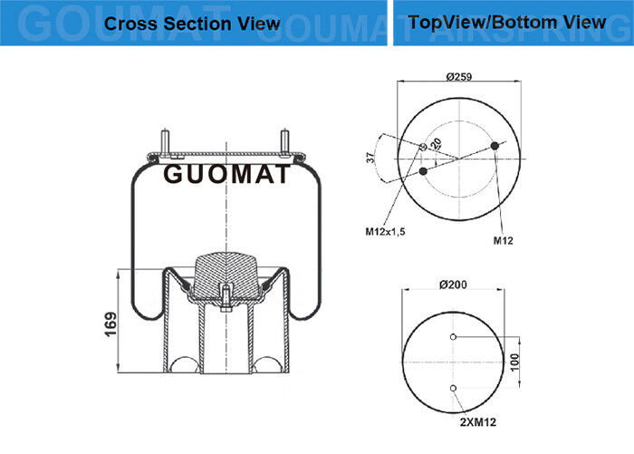 2122 9214 molle pneumatiche del camion di R.O.R /Meritor W01-M58-8608 per Bevola 052360