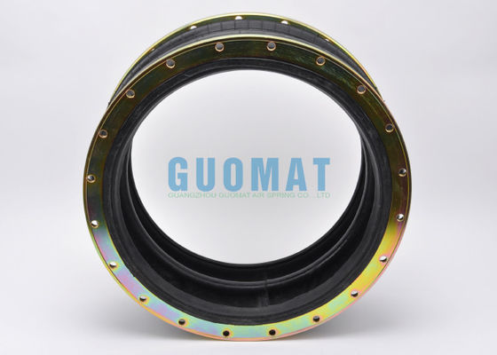 2H520217 Soffietti pneumatici in gomma M10 Filettatura a vite Molla pneumatica a doppia convoluzione con anello flangiato