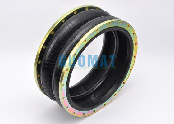 2H520217 Soffietti pneumatici in gomma M10 Filettatura a vite Molla pneumatica a doppia convoluzione con anello flangiato