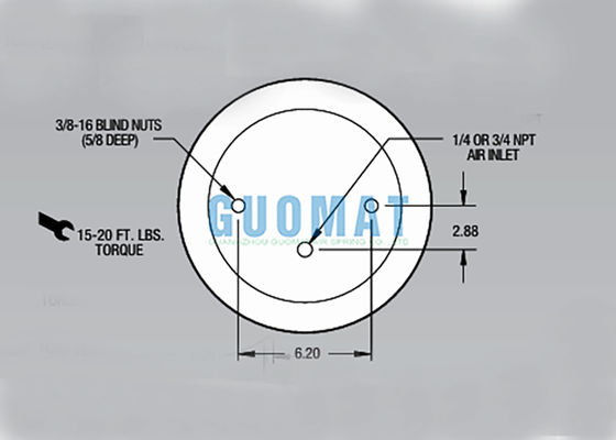 W01-358-9030 Airbag di sospensione del rimorchio Componenti 1T15M-0 Air Spring per camion pesanti