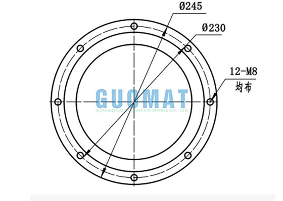 Personalizza GUOMAT 2H12X2P05 Flange Air Spring W01-R58-4044 Firestone Air Bellows 12X2 Air Rubber